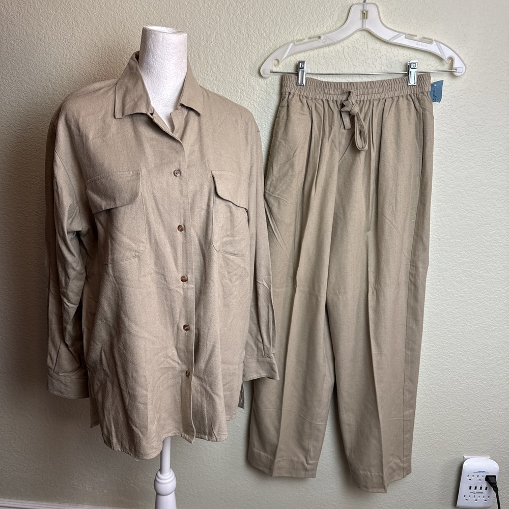 Bogart Women's Silk Tan Pantsuit NWT